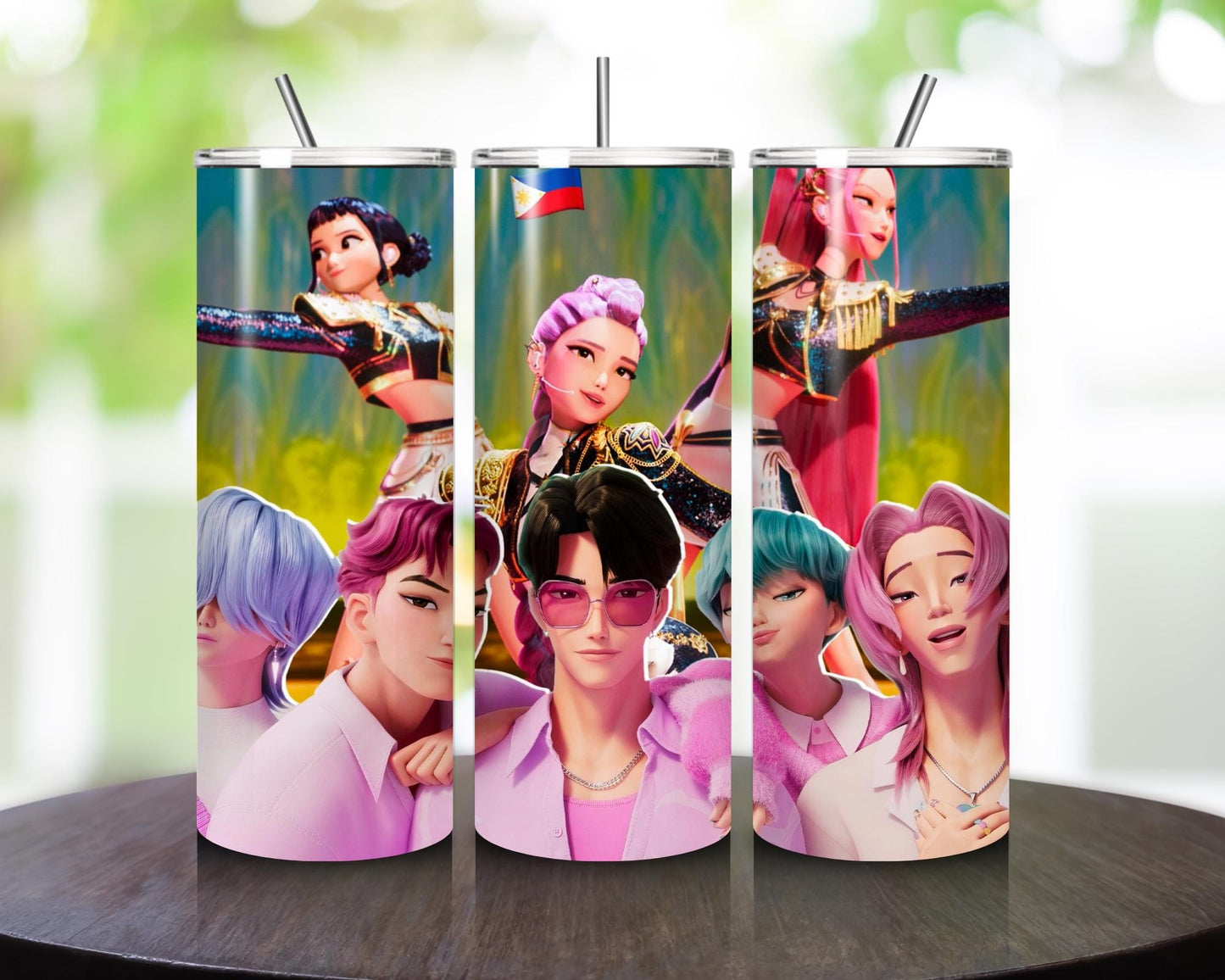 K pop demon hunters style tumbler 20oz cute fun gift cups mugs tumblers