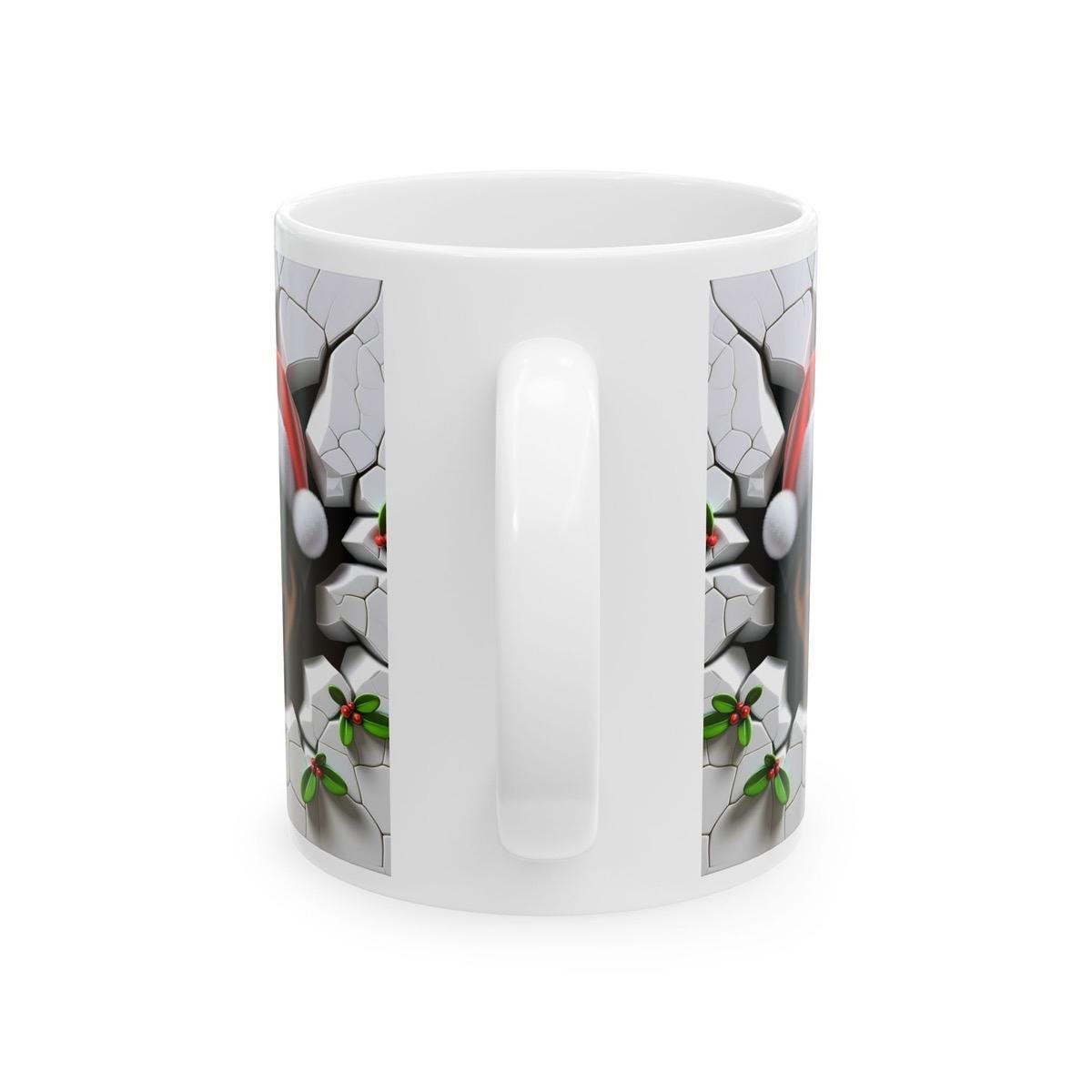 Rottie rottweiler puppy dog xmas mug - perfect for your morning drinks - cup, drinkware tumblers washable coffee ceramic reusable reuse bott