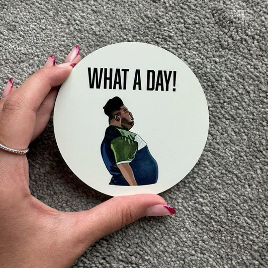 Harvey price coaster - what a day - tableware funny coaster gifts mdf coaster fun coasters - matching mug on store gifts gift fun
