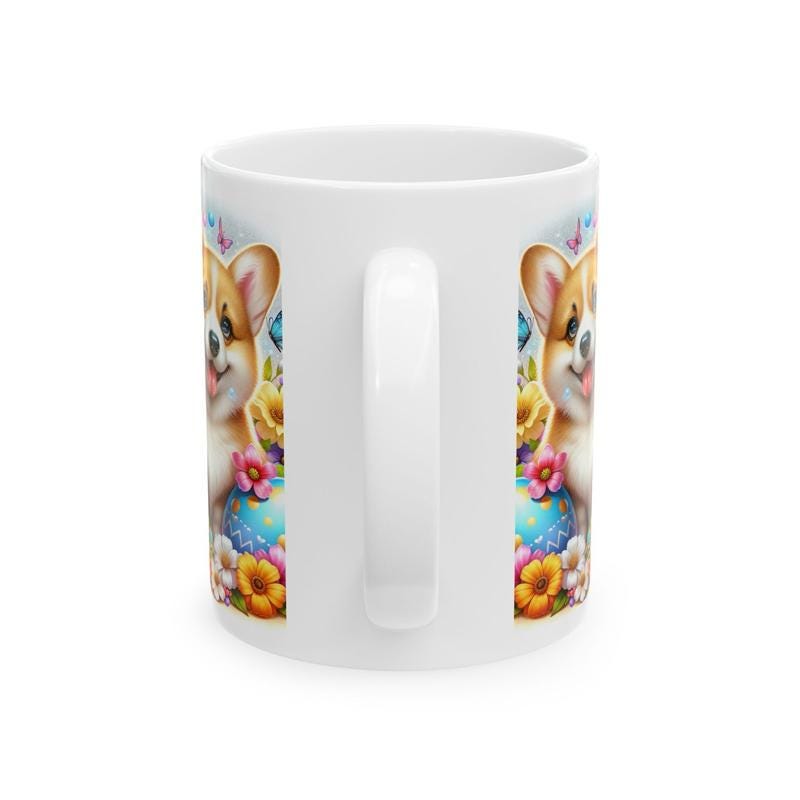 Easter dog puppy mug - cute gift - perfect for hot drinks - drinkware, tumblers cup bottles reusable washable portable reuse ceramic coffee