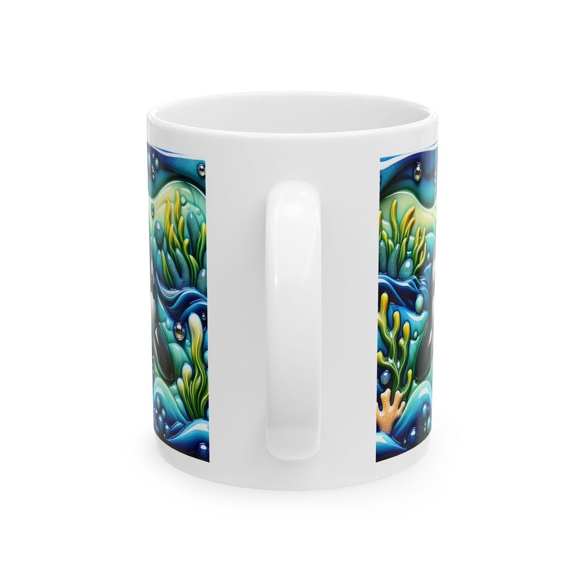 Cute whale ocean 3d mug - perfect for your morning drinks - tumblers, drinkware cup bottles reusable washable coffee ceramic reuse xmas mugs