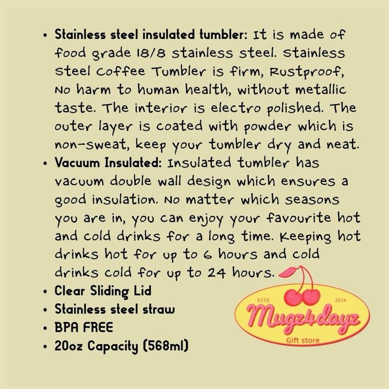 Del boy rodney inspired style tumbler 20oz - grey monster style perfect for on-the-go hydration - vacuum flask - cup drinkware mug bottles w