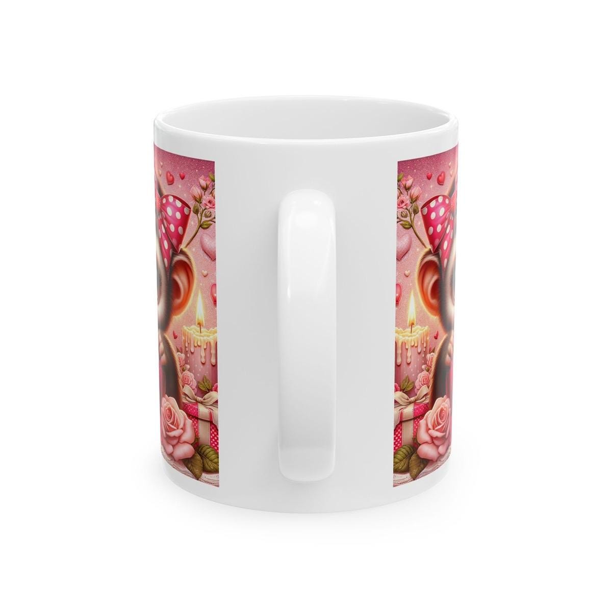Cute monkey chimp valentine's heart mug - perfect love gift for drinkware fans - tumblers cup washable reusable ceramic coffee reuse christm