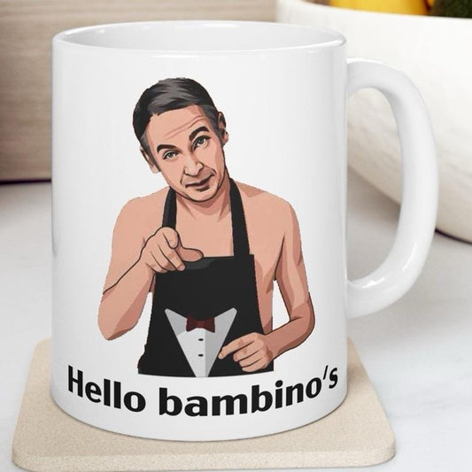 Funny mug hello bambino - martin - great father's day gift - friday night dinner - funny father’s day gifts mugs fun joke drinkware washab