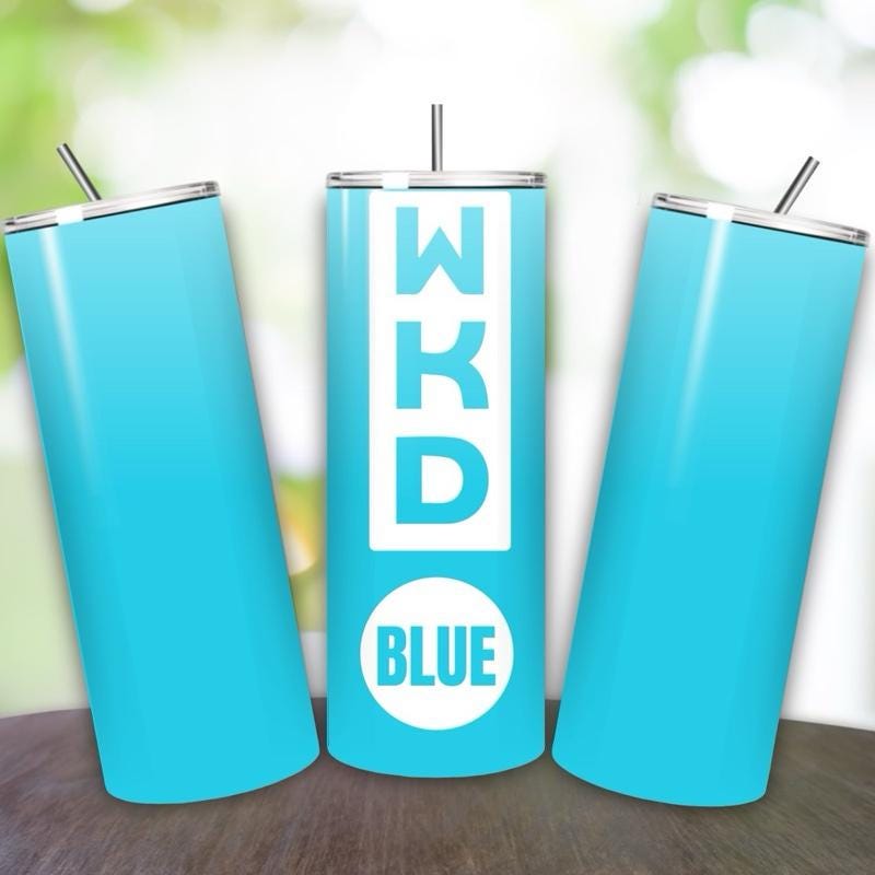 Wkd blue style tumbler 20oz - perfect for on-the-go hydration - vacuum flask - cup drinkware mug bottles water bottles bottled portable gift