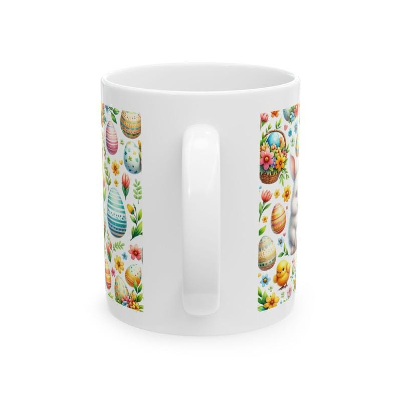 Easter bunny mug - cute gift - perfect for hot drinks - drinkware, tumblers cup bottles reusable washable portable reuse ceramic coffee east