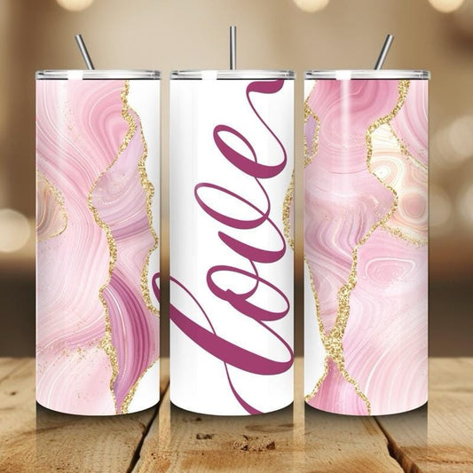 Cute love marble 20oz tumbler - perfect for any occasion drinkware flasks mug bottles water bottles bottled stylish beverage portable flask