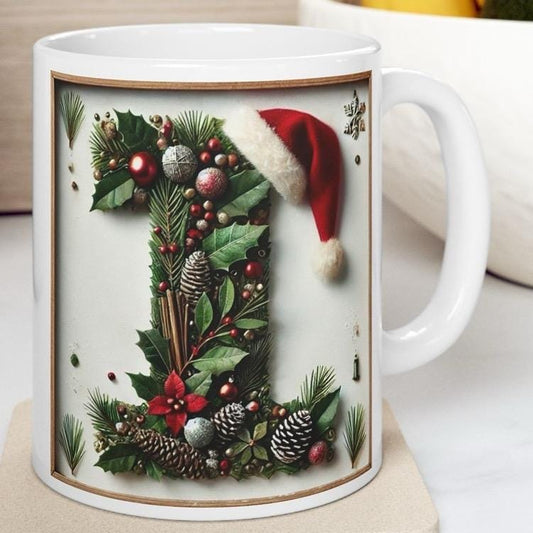 Personalised 'i' edition christmas mug - unique gift for xmas - stocking filler - drinkware washable reusable reuse ceramic cup tumbler coff