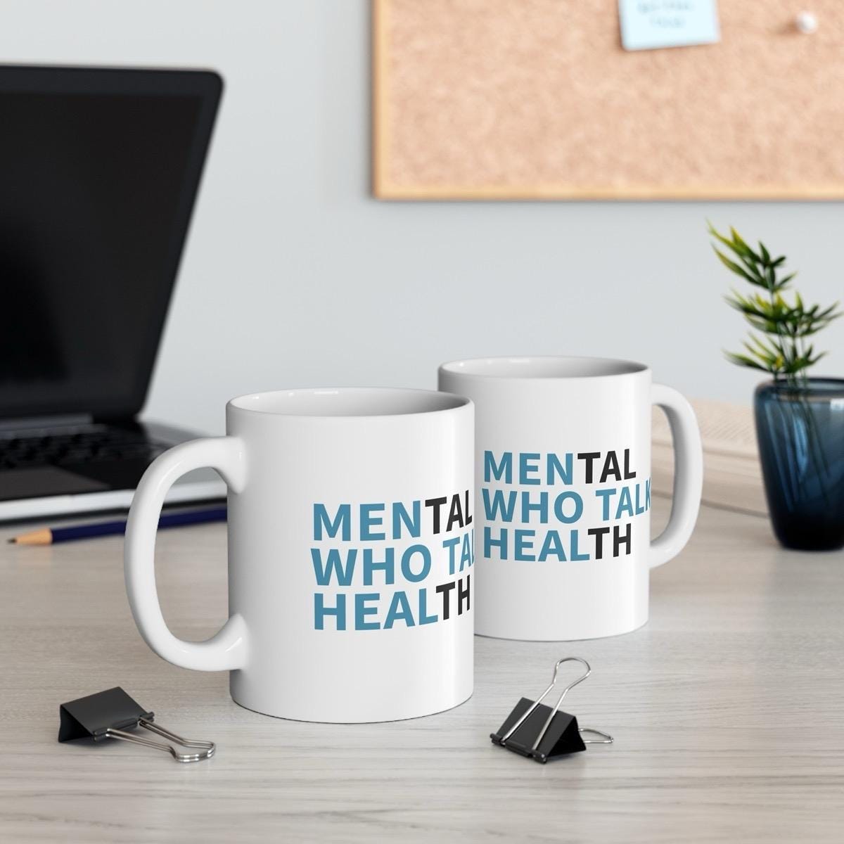 Men's mental health mug - perfect gift for him drinkware coffee reuse washable reusable ceramic tumbler cup xmas mugs tea festive motivation
