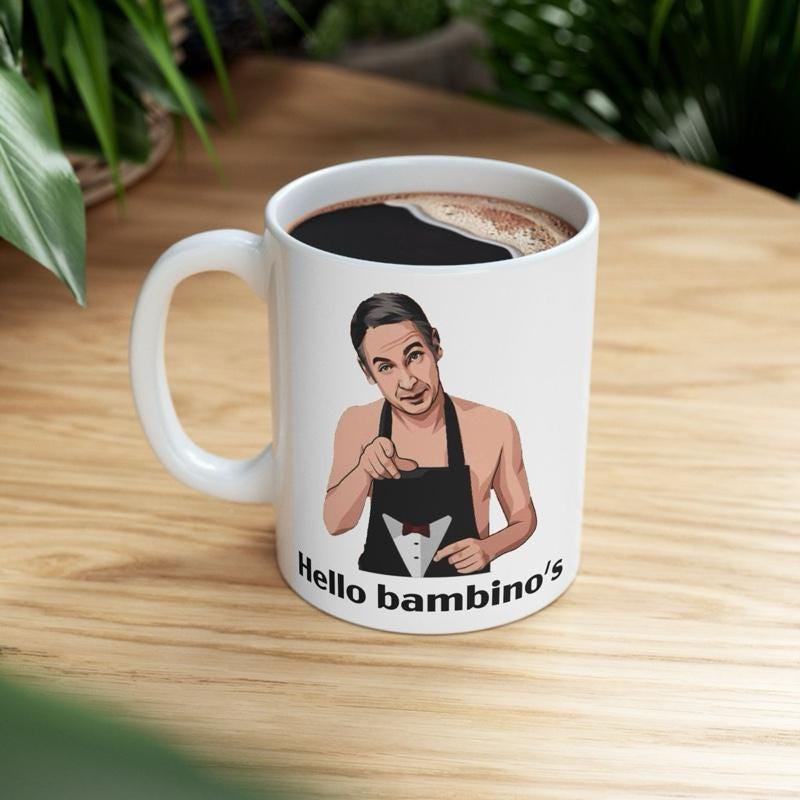 Funny mug hello bambino - martin - great father's day gift - friday night dinner - funny father’s day gifts mugs fun joke drinkware washab