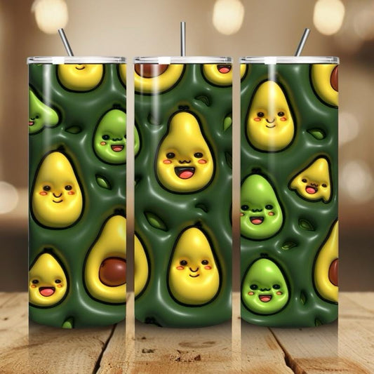 Cute avocado summer 20oz tumbler - perfect for any occasion drinkware flasks mug bottles water bottles bottled stylish beverage portable fla