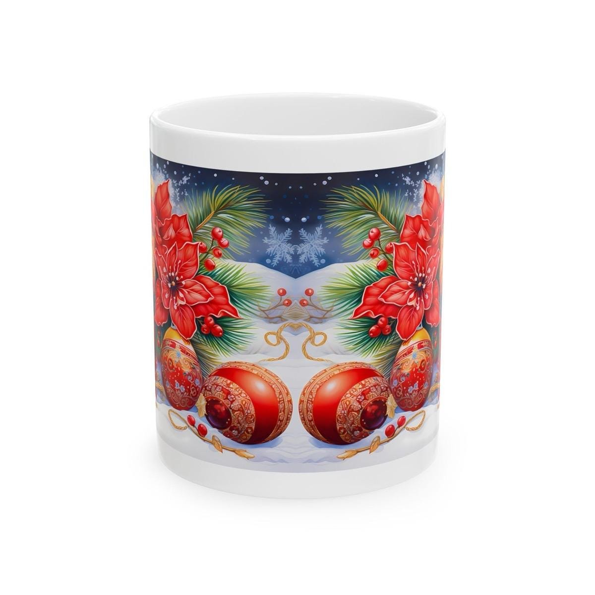 Christmas mug 3d design secret santa stocking filler gift - perfect for the holidays drinkware tumbler reuse reusable washable cup ceramic c