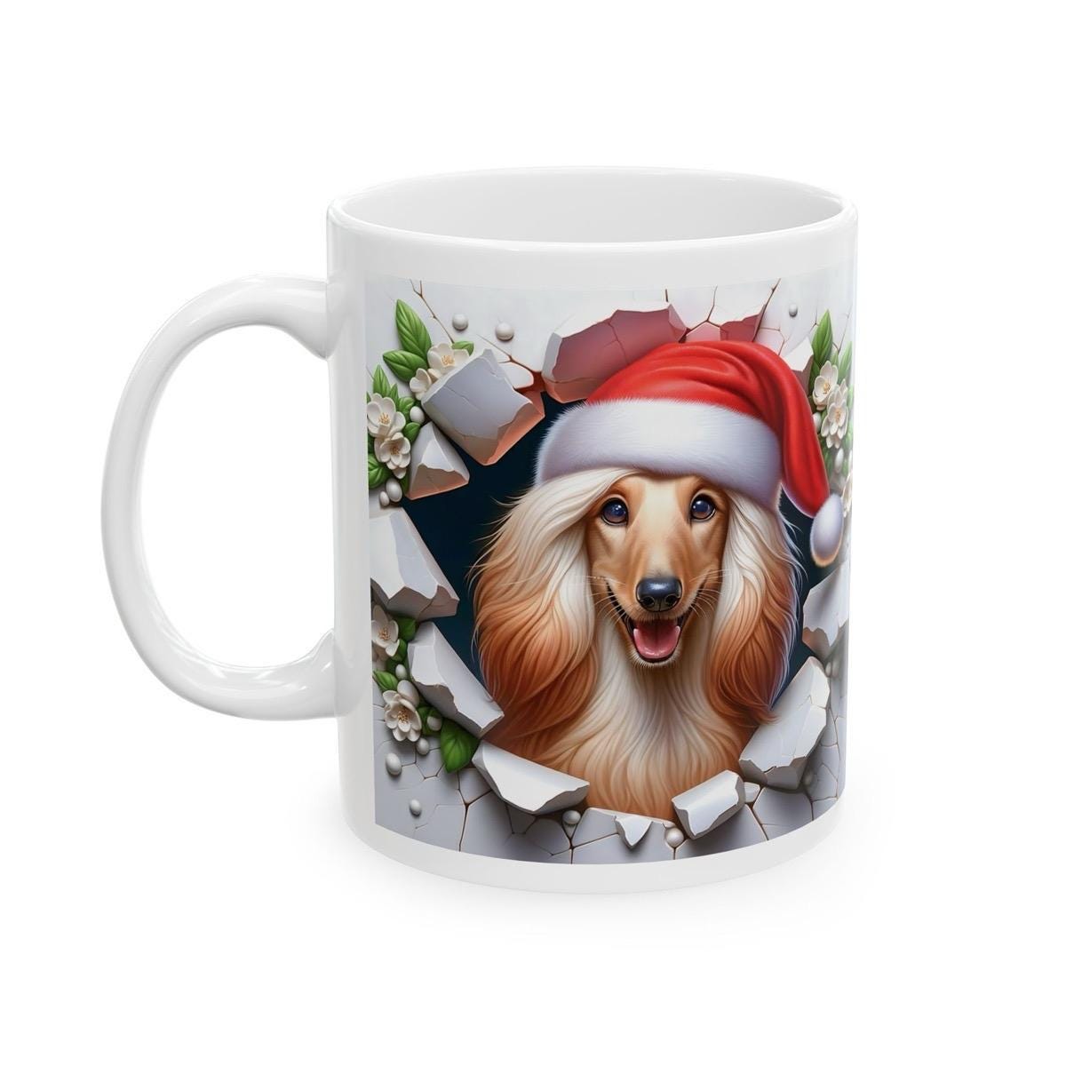 Cute dog xmas mug gift - perfect for the holidays - tumblers, drinkware cup washable coffee bottles reusable reuse ceramic funny customized