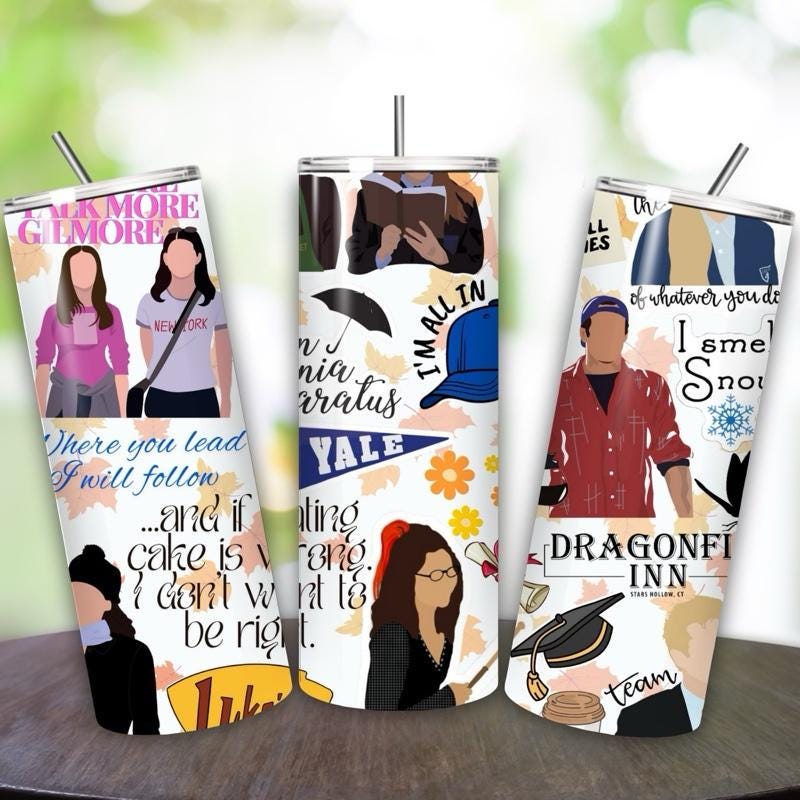 Gilmore girls tumbler 20oz - perfect for on-the-go hydration - vacuum flask - cup drinkware mug bottles water bottles bottled portable gifts