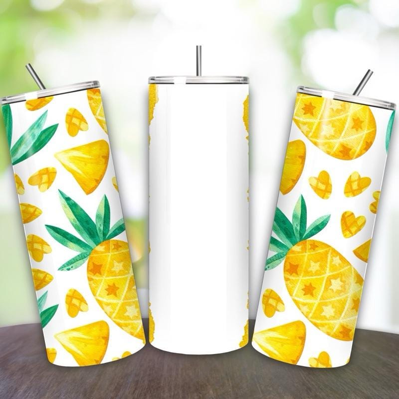 Pineapple tumbler 20oz - summer fruit ’ perfect for on-the-go hydration - vacuum flask - cup drinkware mug bottles water bottles bottled p