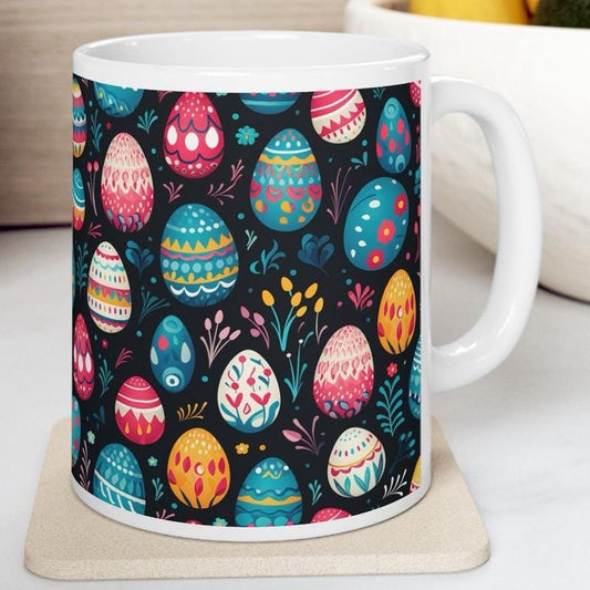 Easter egg mug - cute gift - perfect for hot drinks - drinkware, tumblers cup bottles reusable washable portable reuse ceramic coffee easter