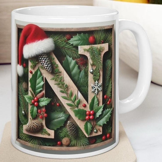 Personalised 'n' edition christmas mug - unique gift for xmas - stocking filler - drinkware washable reusable reuse ceramic cup tumbler coff