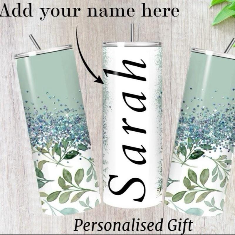 Personalised cute tumbler - 20oz capacity for hot and cold drinks - perfect for girly birthday, mother’s day, xmas and christmas secret sa