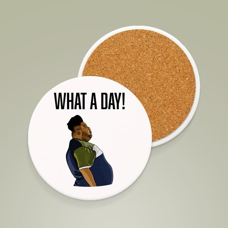 Harvey price coaster - what a day - tableware funny coaster gifts mdf coaster fun coasters - matching mug on store gifts gift fun