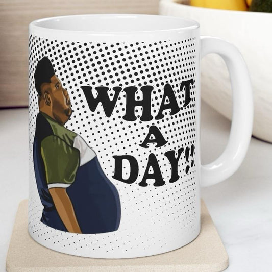 What a day mug harvey price mug - funny gift for coffee lovers - drinkware, tumblers funny mugs funny gifts 11oz washable reusable ceramic r