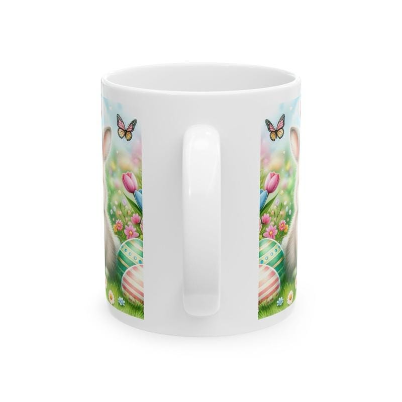 Easter bunny mug - cute gift - perfect for hot drinks - drinkware, tumblers cup bottles reusable washable portable reuse ceramic coffee east
