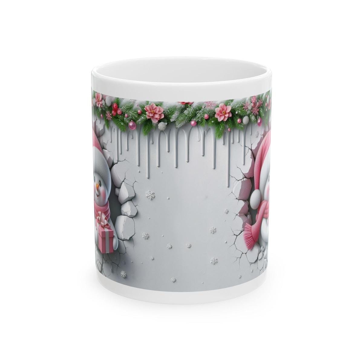 Christmas cute baby snowman 3d mug - perfect for your holiday celebrations drinkware tumbler reusable washable cup reuse coffee xmas mugs te