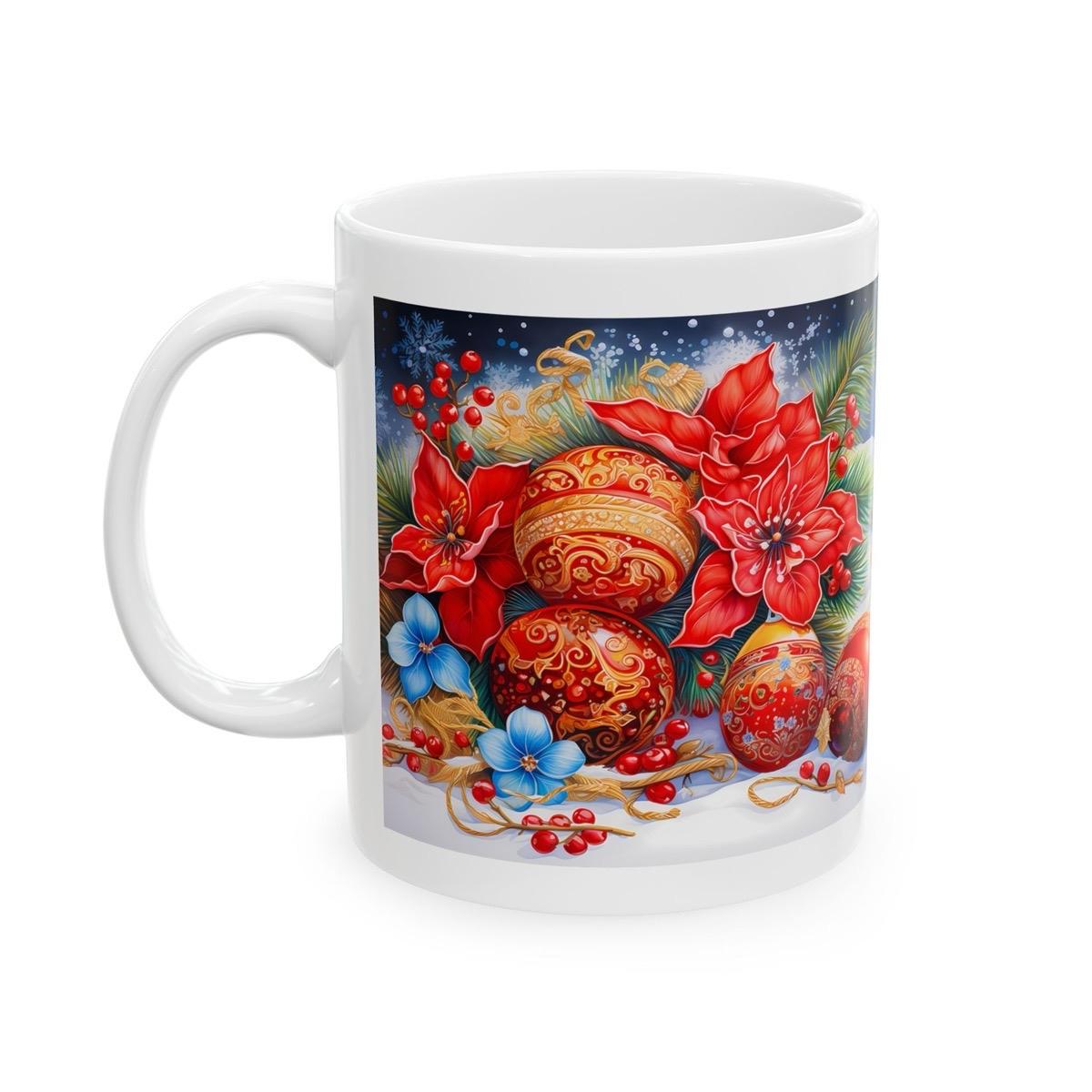 Christmas mug 3d design secret santa stocking filler gift - perfect for the holidays drinkware tumbler reuse reusable washable cup ceramic c