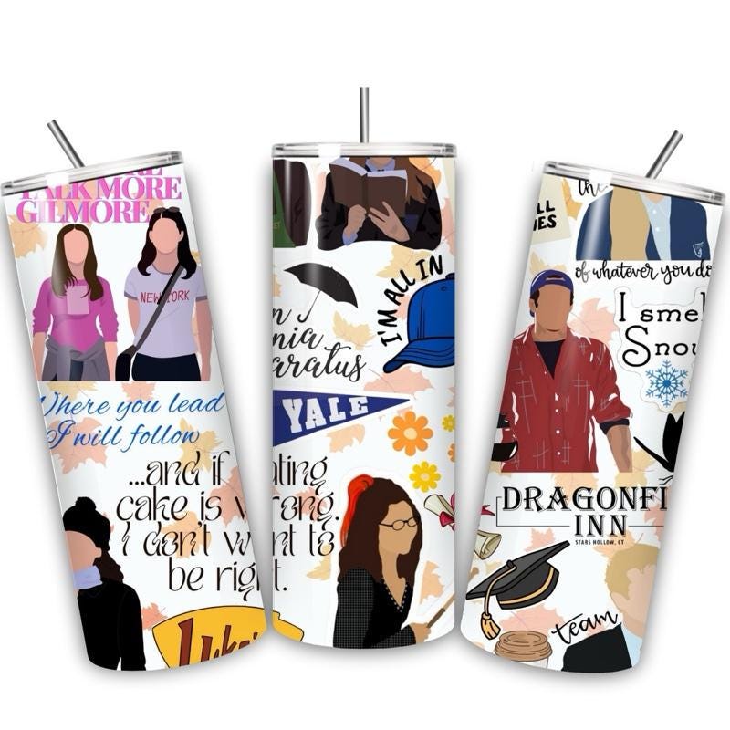 Gilmore girls tumbler 20oz - perfect for on-the-go hydration - vacuum flask - cup drinkware mug bottles water bottles bottled portable gifts