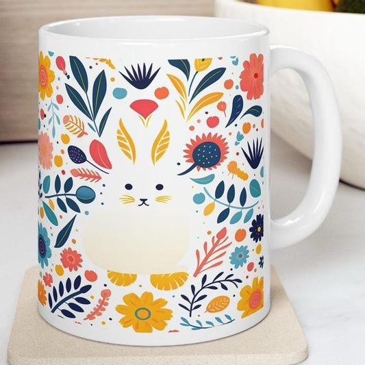 Easter bunny mug - cute gift - perfect for hot drinks - drinkware, tumblers cup bottles reusable washable portable reuse ceramic coffee east