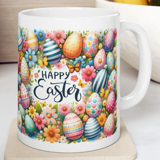 Happy easter gifts easter bunny mug - cute gift - perfect for hot drinks - drinkware, tumblers cup bottles reusable washable portable reuse