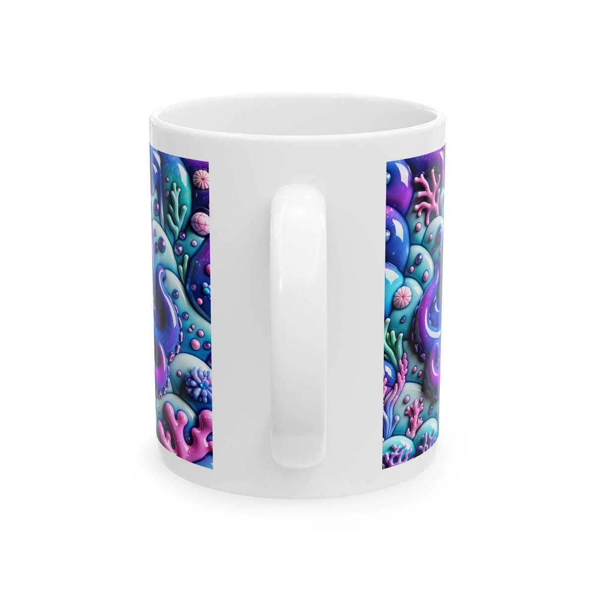 Cute purple octopus 3d mug - perfect for your morning drinks - drinkware, tumblers cup coffee reusable ceramic washable reuse xmas mugs tea