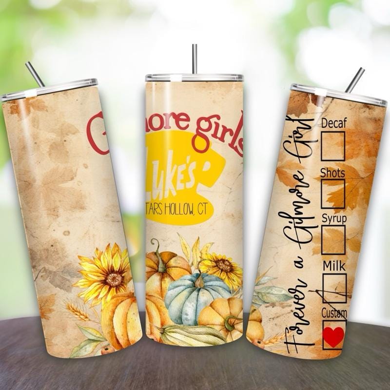 Gilmore girls tumbler 20oz - perfect for on-the-go hydration - vacuum flask - cup drinkware mug bottles water bottles bottled portable gifts