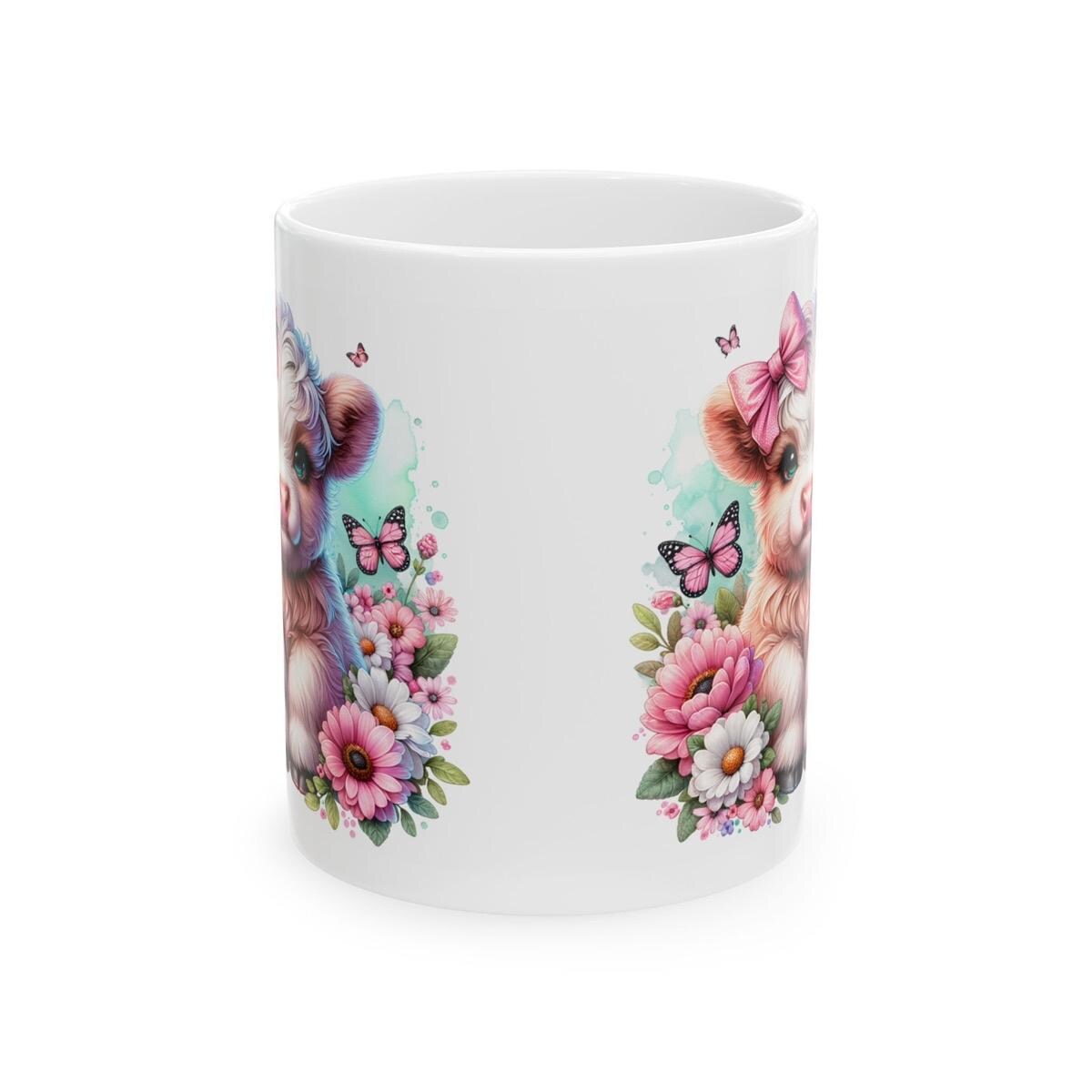Cute highland cow 3d mug - perfect for your morning drinks - drinkware washable ceramic reuse reusable coffee cup tumbler xmas mugs tea fest