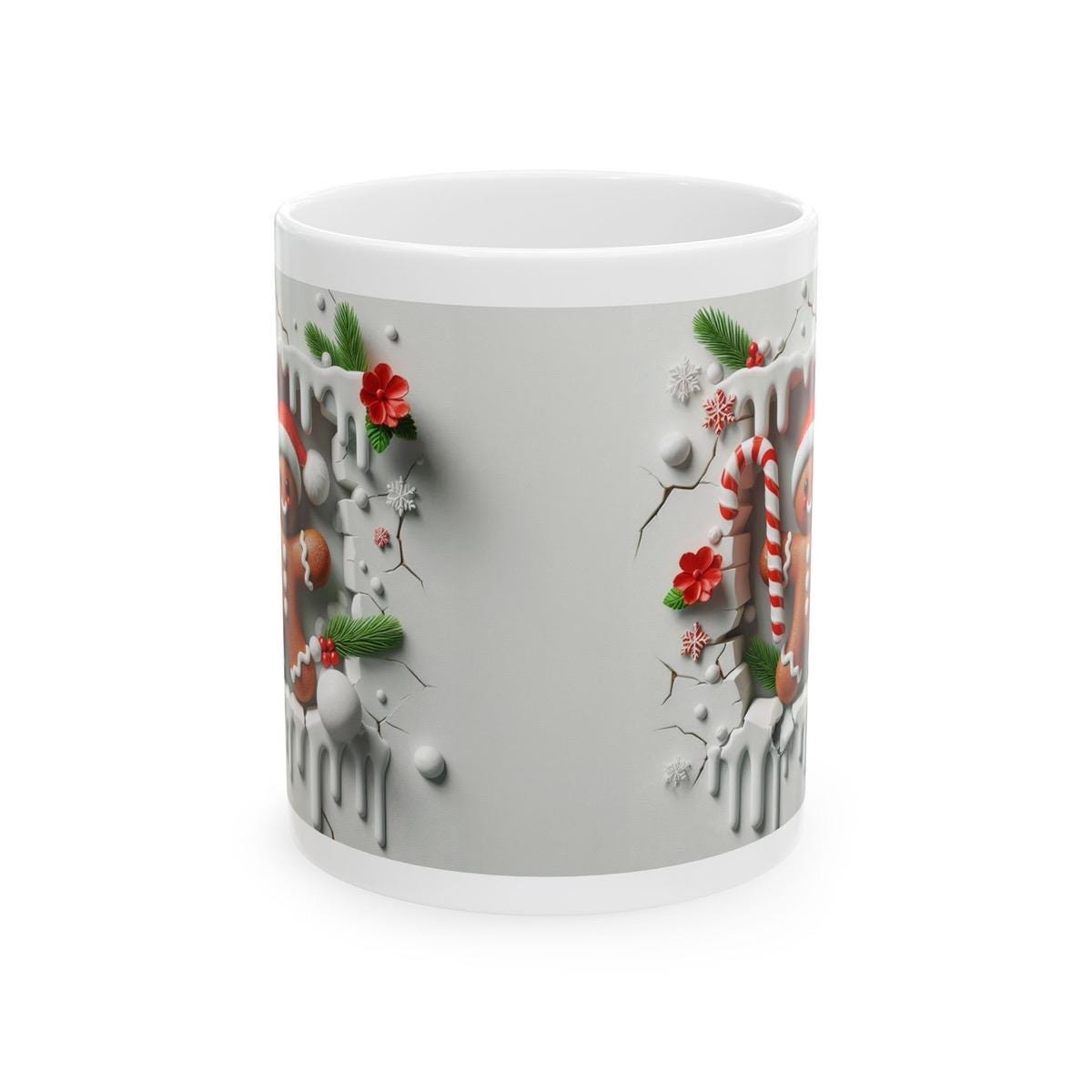Christmas gingerbread man 3d mug - perfect for hot drinks - drinkware, tumblers cup reusable bottles washable reuse coffee xmas mugs tea fes