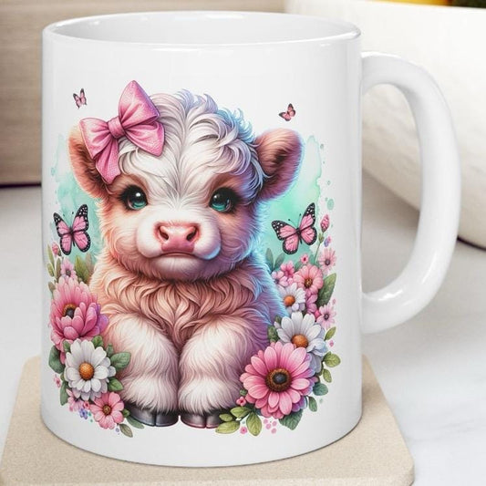 Cute highland cow 3d mug - perfect for your morning drinks - drinkware washable ceramic reuse reusable coffee cup tumbler xmas mugs tea fest