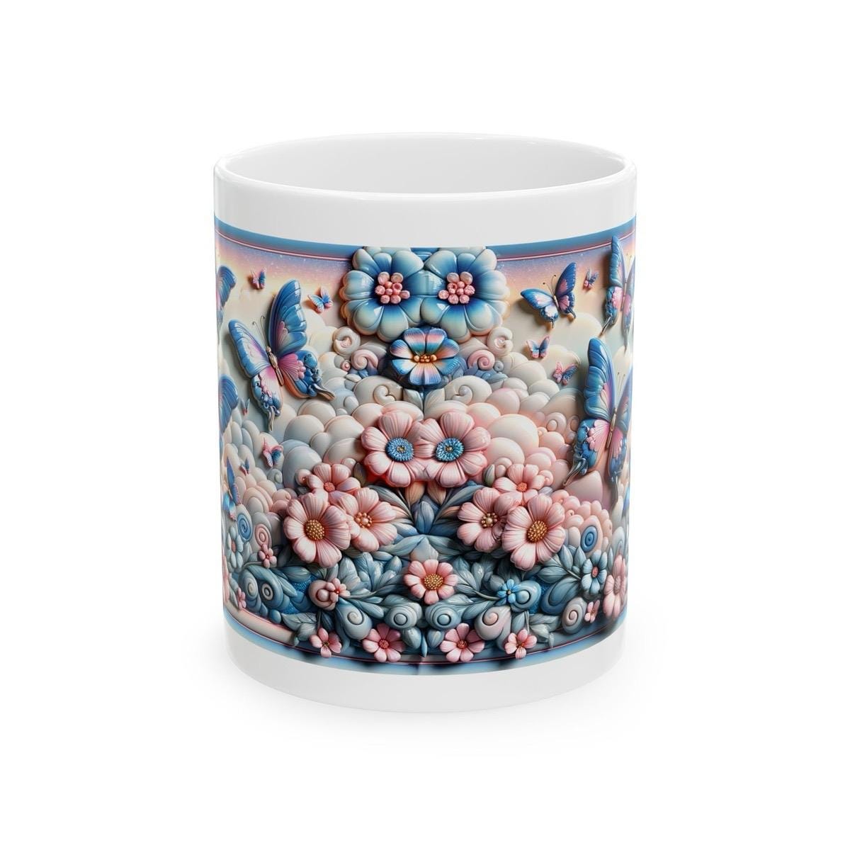 Baby colours bubble cloud butterfly 3d mug - perfect for baby shower gifts drinkware tumbler cup reusable washable reuse ceramic coffee