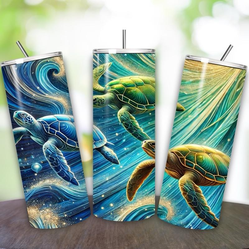 Turtle tumbler 20oz - perfect for on-the-go hydration - vacuum flask - cup drinkware mug bottles water bottles bottled portable gifts