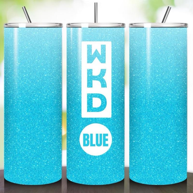 Wkd blue style tumbler 20oz - perfect for on-the-go hydration - vacuum flask - cup drinkware mug bottles water bottles bottled portable gift