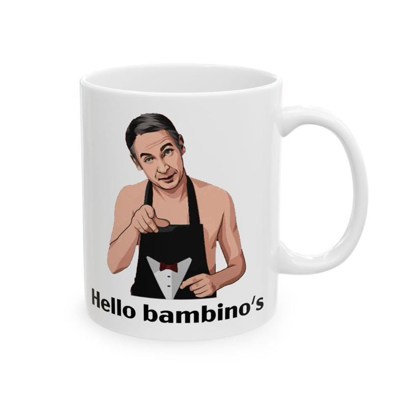 Funny mug hello bambino - martin - great father's day gift - friday night dinner - funny father’s day gifts mugs fun joke drinkware washab