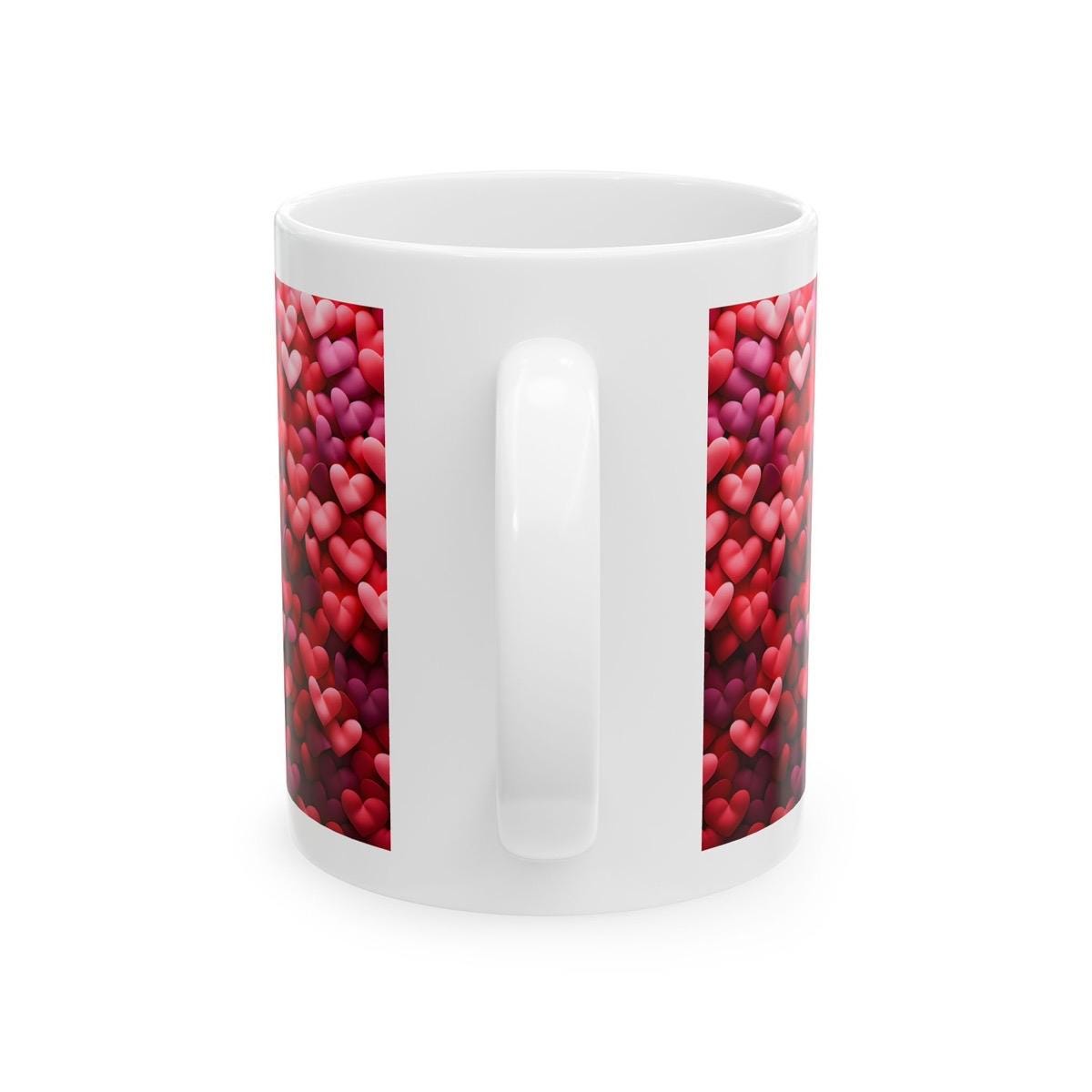 Red pink hearts 3d heart mug - perfect xmas christmas gift for secret santa or stocking filler valentine’s day, girlfriend - drinkware reu