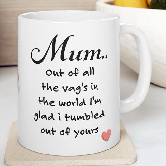 Funny mum mug - perfect gift for mother’s day or birthday for mum - drinkware cup tumblers washable reusable ceramic bottles reuse coffee