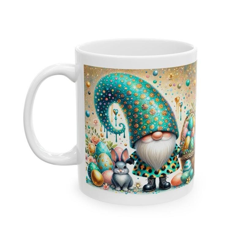 Easter gonk gonks mug - cute gift - perfect for hot drinks - drinkware, tumblers cup bottles reusable washable portable reuse ceramic coffee