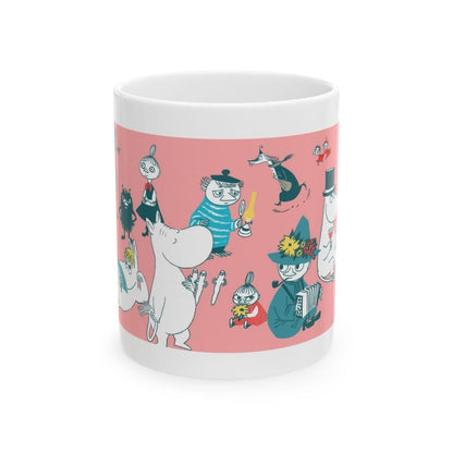 Cute white moomin style mug - perfect for drinking - drinkware, cup tumblers ceramic bottles reusable coffee washable reuse xmas christmas g
