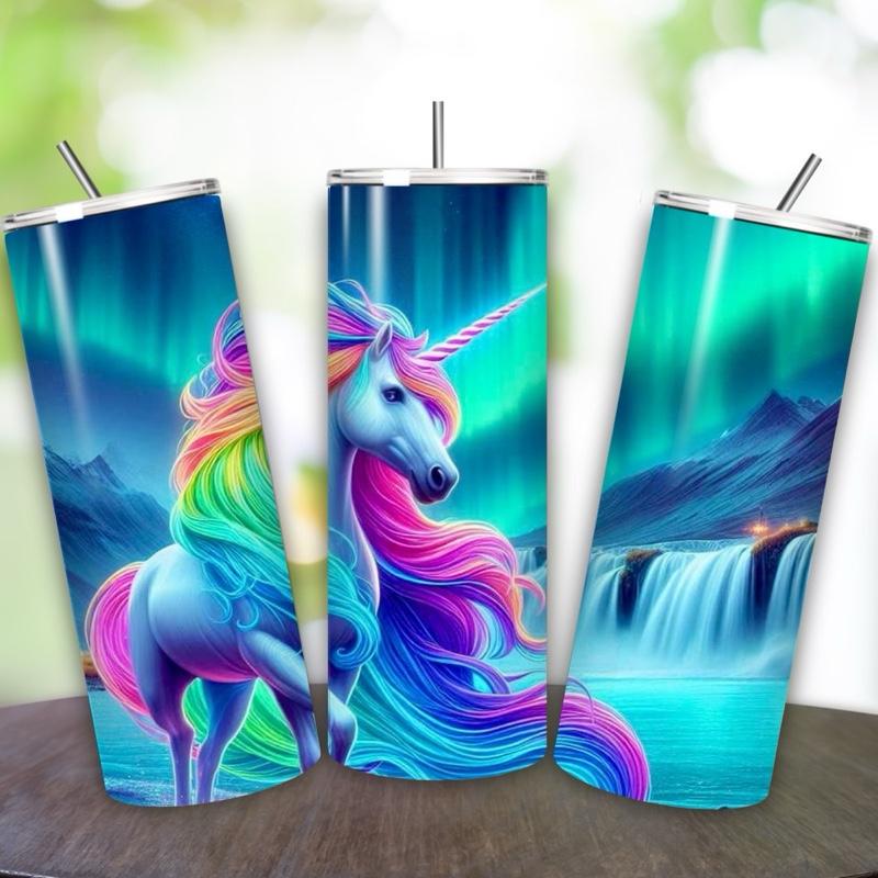 Unicorn tumbler 20oz - perfect for on-the-go hydration - vacuum flask - cup drinkware mug bottles water bottles bottled portable gifts insul