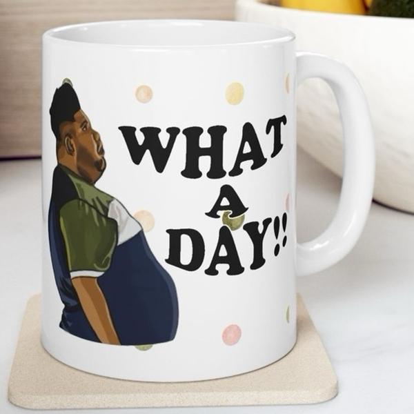 What a day mug harvey price mug - funny gift for coffee lovers - drinkware, tumblers funny mugs funny gifts 11oz washable reusable ceramic r