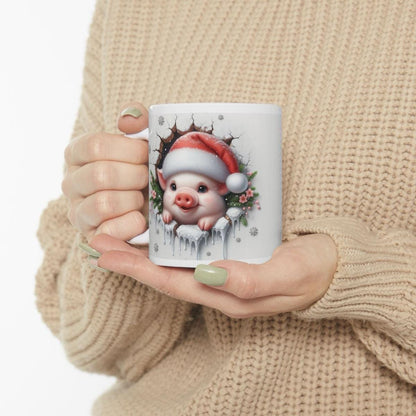 Christmas 3d pig piglet mug - reusable drinkware ceramic reuse washable tumblers cup coffee bottles xmas mugs tea festive