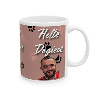 Hello doggie mug mashtag brady hello doggy mug - perfect for drinks - cup, drinkware washable reusable tumblers reuse ceramic coffee bottles