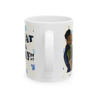 What a day mug harvey price mug - funny gift for coffee lovers - drinkware, tumblers funny mugs funny gifts 11oz washable reusable ceramic r