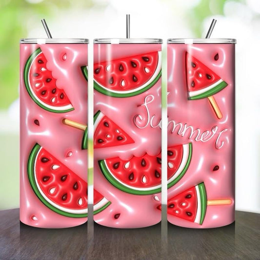 Watermelon summer fruit 20oz tumbler - perfect for any occasion drinkware flasks mug bottles water bottles bottled stylish beverage portable