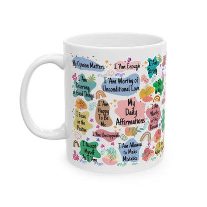 Mental health cup mug positive affirmations mug - ideal for coffee and tea - drinkware, cup tumblers reusable ceramic washable cute motivati
